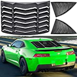 Rear+Side Window Louvers Windshield Sun Shade Cover in GT Lambo Style for Chevrolet Chevy Camaro 2016 2017 2018 2019 2020 2021 (Matte Black)