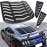 Rear+Side Window Louver Windshield Sun Shade Cover GT Lambo Style for Ford Mustang 2015 2016 2017 2018 2019 2020 2021 (Matte Black)