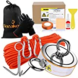 2600 lbs Dazakoot Double Sided Magnet Fishing Kit with Case and Portable Bag 100FT High Strength Rope,All in One Combined Heavy Duty Fishing Magnet Bundle Pack