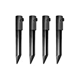 Steel Torch Stakes, 4-Pack, Compatible with Tiki Torches and Other Brands, Outdoor Torch Stand Ground Stake for Freestanding Poles, Umbrellas, Flagpoles, Fishing Rods