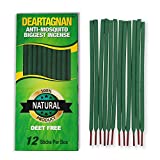 Mosquito Incense Repellent Sticks with Natural Ingredients Citronella, Lemongrass and Rosemary Oil Non Toxic and DEET Free. Anti- Mosquitos Repellent Incense Sticks use Outdoor