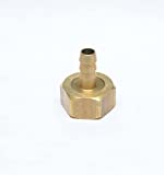 FASPARTS 3/8" Hose ID/Hose Barb to 3/4" Female GHT Garden Hose Thread Straight Brass Swivel Fitting House/Boat/Lawn/Power Wash/Irrigation