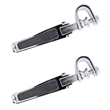 XtremeAmazing Motorcycle Foot Pegs Rests with U Clamps 1 Inch to 1.25 Inch Anti-Vibrate Engine Guard Crash Bar