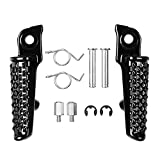 Motorcycle Front Footrests Foot Pegs Pedal Fits for HONDA CBR600RR 2003-2019, CBR1000RR 2004-2019, Honda CB1000R 2008-2014 (Front-Black)