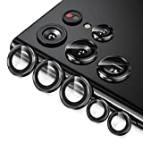 Hoerrye Camera Lens Protector for Samsung Galaxy S22 Ultra, Scratch-Proof, Drop-Proof Alloy Phone Screen Camera Cover Protection for 6.8'' Accessories - Black