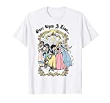 Disney Princess Once Upon A Time Vintage Cartoon T-Shirt, White, Small