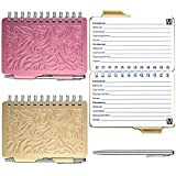 2 Pieces Portable Password Book Password Organizer Notebook Elegant Mandala Pattern Password Book Keeper with Pen, Spiral Bound Notebook for Password Information (Beige, Pink)