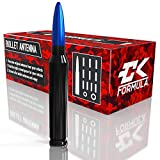 CK Formula 5.5" 50 Caliber Bullet Style Antenna, Blue Tip with Black Base, Universal Fit Replacement Antenna for Car Truck SUV, 6061 Aluminum & Copper Coil, Car Wash Safe, Pack of 1