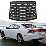 Yoursme Rear Window Louver Windshield Sunshade Cover Fits for Dodge Charger 2011-2021 in GT Lambo Style ABS Matte Black