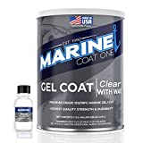 MarineCoat One Premium Marine Gelcoat (Clear With Wax, Gallon)