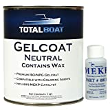 TotalBoat Marine Gelcoat for Boat Building, Repair and Composite Coatings (Neutral, Quart with Wax)