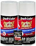 Dupli-Color Bright White Perfect Match Automotive Paint for Chrysler Vehicles - 8 oz, Bundles with Prep Wipe (3 Items)