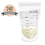 240 CT (4 Pack of 60 Bags) Best Value Pack Breastmilk Storage Bags - 7 OZ, Pre-Sterilized, BPA Free, Leak Proof Double Zipper Seal, Self Standing, for Refrigeration and Freezing (60 Count (Pack of 4))