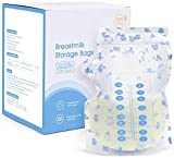 Breastmilk Storage Bags, Breastmilk Cooler Bag, 8 OZ, 100 Count, Spout & Thickened Design, Double Zipper Seal, Fits All adapters, Easy Write-on Label, BPA and BPS-Free