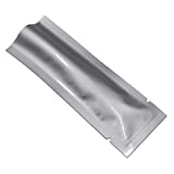 100 Pcs (Outer Size 1.57x4.33 inches) Coffee Food Storage Heat Sealable 3.34mil Mylar Pure Foil Bag Vacuum Pouch for Sampling Packaging Aluminum Foil Smell Proof Package