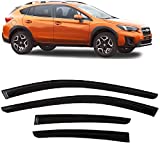 Smoke Black Tinted Tape-On Side Window Vent Visor Deflectors Rain Guards for Subaru Crosstrek 2018 - 2022 & for Subaru Impreza Hatchback 2017 - 2022