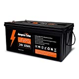 LiTime 24V 100Ah LiFePO4 Lithium Battery, Built-in 100A BMS, 4000+ Cycles Rechargeable Battery, Max. 2560W Load Power, Perfect for RV/Camper, Solar, Marine, Overland/Van, Off-Grid Applications