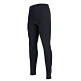 Women's Cycling Pants 3D Padded Compression Tight Long Bike Bicycle Pants with Wide Waistband (Black,L)