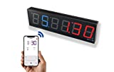 GymNext Flex Timer - Home Edition - Bluetooth App-Controlled LED Interval Timer with Medium 2.3 Digits for Crossfit, Tabata, HIIT, EMOM, MMA, Boxing, Interval Training, Circuit Training, and More