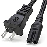 Printer Power Cord for HP Officejet Pro 4500 6600 4650 4630 5255 6962 8600 8710 7740/Envy 5055 5530/Deskjet 2652 3755/Photosmart 7520 6520/All-in-One/Canon Pixma/Epson,2 Prong Replacement Cable(6Ft)