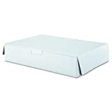Southern Champion Tray 1029 Premium Clay Coated Kraft Paperboard White Non-Window Sheet Cake and Utility Box, 19" Length x 14" Width x 4" Height, 1/2 Sheet (Case of 50)