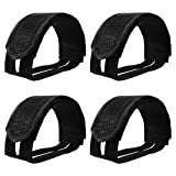 2 Pairs Bicycle Feet Strap Pedal Straps for Fixed Gear Bike (Black)