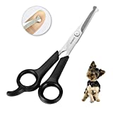 Chibuy Professional Pet Grooming Scissors with Round Tip Stainless Steel Dog Eye Cutter for Dogs and Cats, Professional Grooming Tool, Size 6.70" x 2.6" x 0.43"