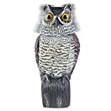 Fake Owl Sculpture with Rotating Head Owl for Garden