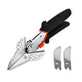 GARTOL Multi Angle Miter Shears Cutter, Multifunctional Trunking Shears For Vinyl Wood Molding Trim, Adjustable at 45 To 120 Degree with Replacement SK5 Blades