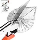 Multi Angle Miter Shear Cutter | Hand Shear Multipurpose Tool | | 45 to 135 Degrees Miter Scissor | Stainless Steel with Rubber Handle & Safety Lock