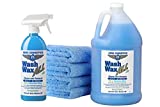 Wet or Waterless Car Wash Wax Kit 144 oz with Bug Remover Aircraft Quality for your Car, RV, Boat, Motorcycle. Guaranteed the Best Wet or Waterless Car Wash & Wax. Spray on, Wipe Dry Detailer, Use Anywhere & Anytime