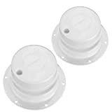 luxlead RV Plumbing Vent Caps - Camper Vent Cap Replacement for RV Trailer Camper Motorhome, RV Roof Sewer Vent Cover Caps Kit for 1 to 2 3/8 Inch Pipe - White-(2 Pack)