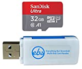 SanDisk 32GB Micro SDHC Ultra Memory Card Class 10 UHS-1 Works with Nintendo Switch Lite Gaming System (SDSQUAR-032G-GN6MN) Bundle with (1) Everything But Stromboli Micro SD Multi-Slot Card Reader