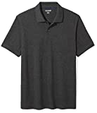 Amazon Essentials Men's Slim-Fit Cotton Pique Polo Shirt, Charcoal Heather, Medium