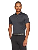 Amazon Essentials Mens Slim-Fit Tech Stretch Polo Shirt, Black Heather, Large