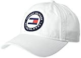 Tommy Hilfiger mens Tommy Hilfiger Men's Hilfiger Flag Baseball Cap, Classic White, One Size US
