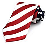 Men's Classic American Flag Necktie USA Flag US Patriotic Novelty Neck Tie Regular Independence Day Suit Ties Red Blue White