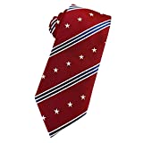 KOOELLE Mens American Flag Necktie Stars & Striped Jacquard Tie for Patriotism