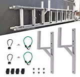 StarONE 2pcs Universal Cargo Aluminum Side Mount Ladder Racks Fit for Enclosed Trailer Exterior or Interior Side Wall