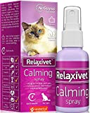 Beloved Pets Relaxivet Calming Pheromone Spray & Scratch Repellent for Cats - Reduce Scratching Furniture, Pee - During Travel, Fireworks, Thunder, Vet Zone - Helps to Relief Stress, Fighting, Hiding