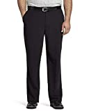 Van Heusen Men's Big and Tall Flex Straight Fit Flat Front Pant, Black, 50W x 29L
