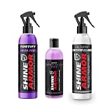 SHINE ARMOR Revive Car Scratch Remover Repair Protection and Swirl Removal Polish & Fortify Quick Coat Ceramic Coating Polish Spray & Interior Cleaner Detail Restoration Spray