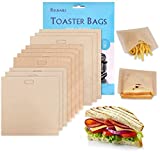 Toaster bags 3 Sizes Toaster Bags for Heat Resistant, Perfect for Grilled Cheese Sandwiches, Chicken, Nuggets, Panini and Garlic Toasts - 10 Pack