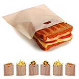 Non Stick Reusable Toaster Bags - 12pcs Toaster Sandwich Bags Grilled Cheese Toaster Bags Reusable Bags for Food - Fiberglass Heat Resistant Toaster Bags for Grilled Cheese Sandwiches, Toaster Sleeves