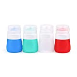 YINGGG Squeeze Portable Salad Dressing Container to Go Bottles Sauce Leakproof Condiment Storage Bottle, Dressing to Go for Lunch set of 4 (37ML)