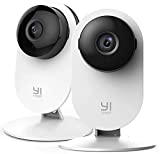 YI 2pc Security Home Camera Baby Monitor, 1080p WiFi Smart Indoor Nanny IP Cam with Night Vision, 2-Way Audio, AI Human Detection in Phone App, Pet Cat Dog Cam, Work with Alexa and Google