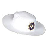 Yuva Team India ODI T-20 Cricket Supporter Hat Cap (White, Medium)