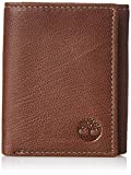 Timberland mens Genuine Leather Rfid Blocking Trifold Travel Accessory Tri Fold Wallet, Brown, One Size US