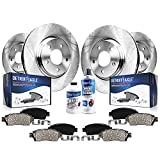 Detroit Axle - Front and Rear Disc Rotors Brake Pads for 2014-2017 Nissan Rogue(w/o Third Row Seating) - 10pc Set