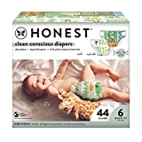 The Honest Company Clean Conscious Diapers, Color Me Paisley + Grow Together, Size 6, 44 Count Club Box